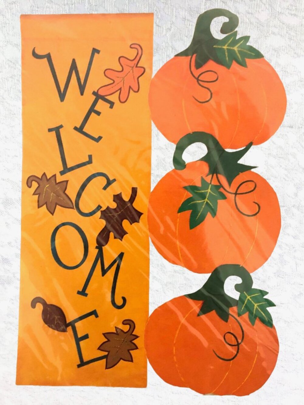 Celebrate It Give Thanks WELCOME Fall Applique House Flag 28”x40” Outdoor/Indoor